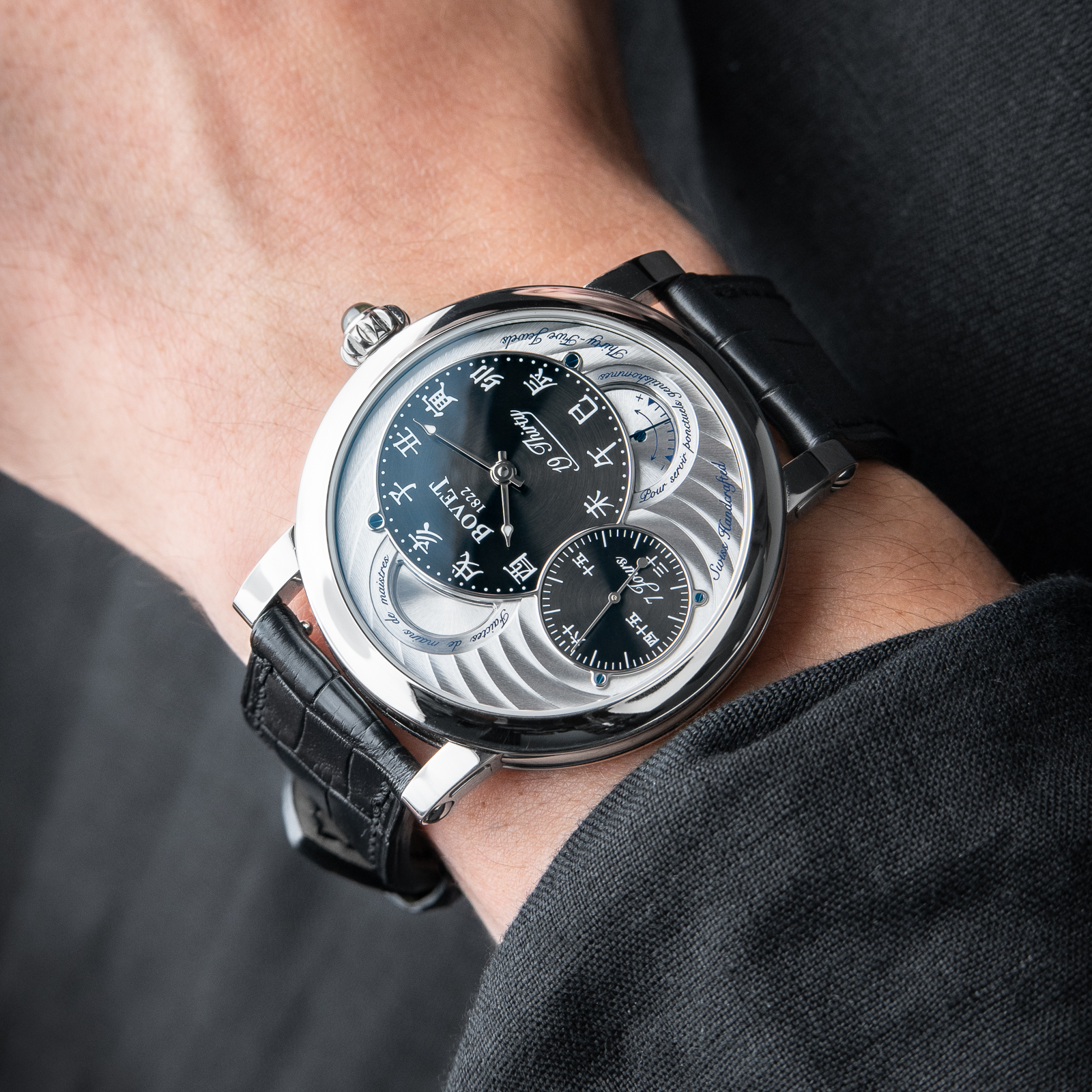 Bovet 19Thirty Dimier RARE 5/2023 Chinese Black Sunburst Dial Steel Set 42