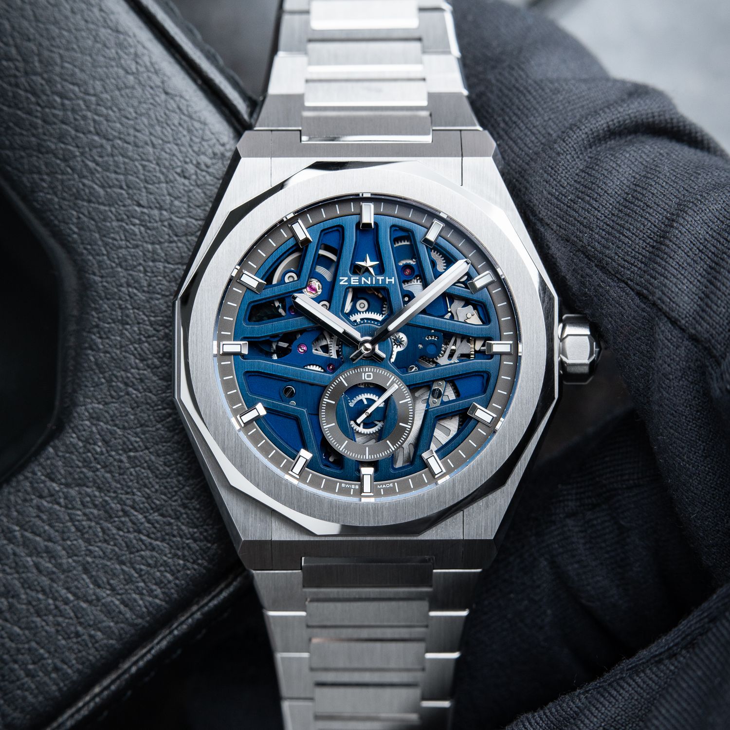 Zenith Defy Skyline Skeleton 6/2023 Blue Dial Openworked Steel Bracelet 41mm