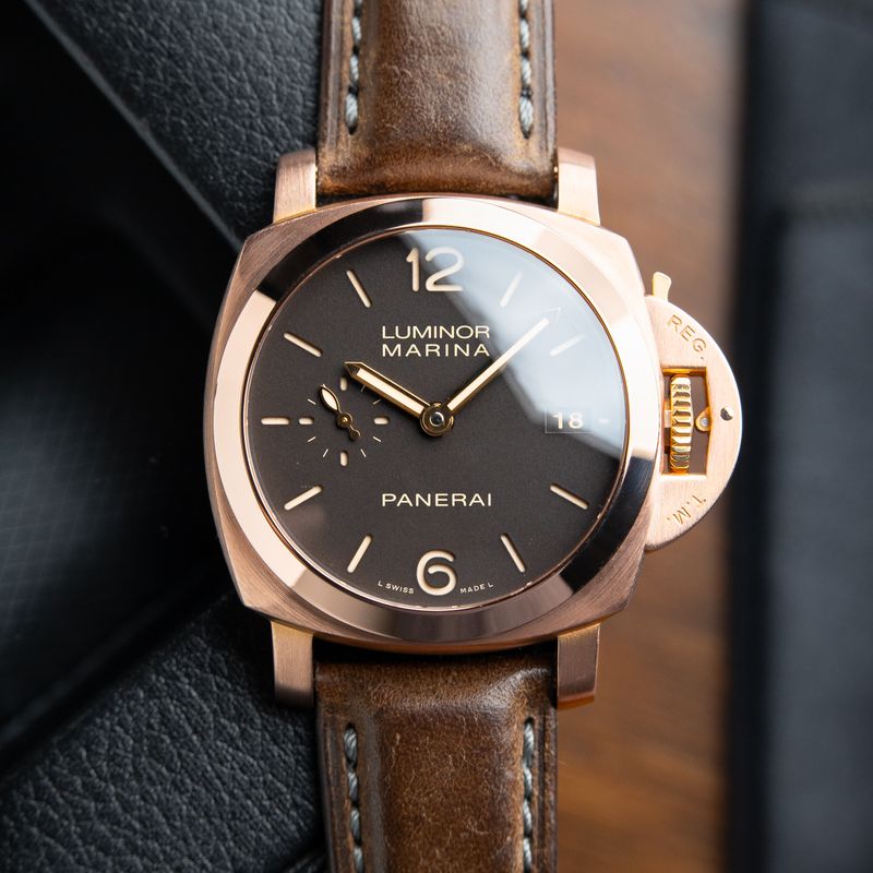 Panerai Luminor Marina 1950 3 Days Rose Gold Brown Automatic 42mm Pam393