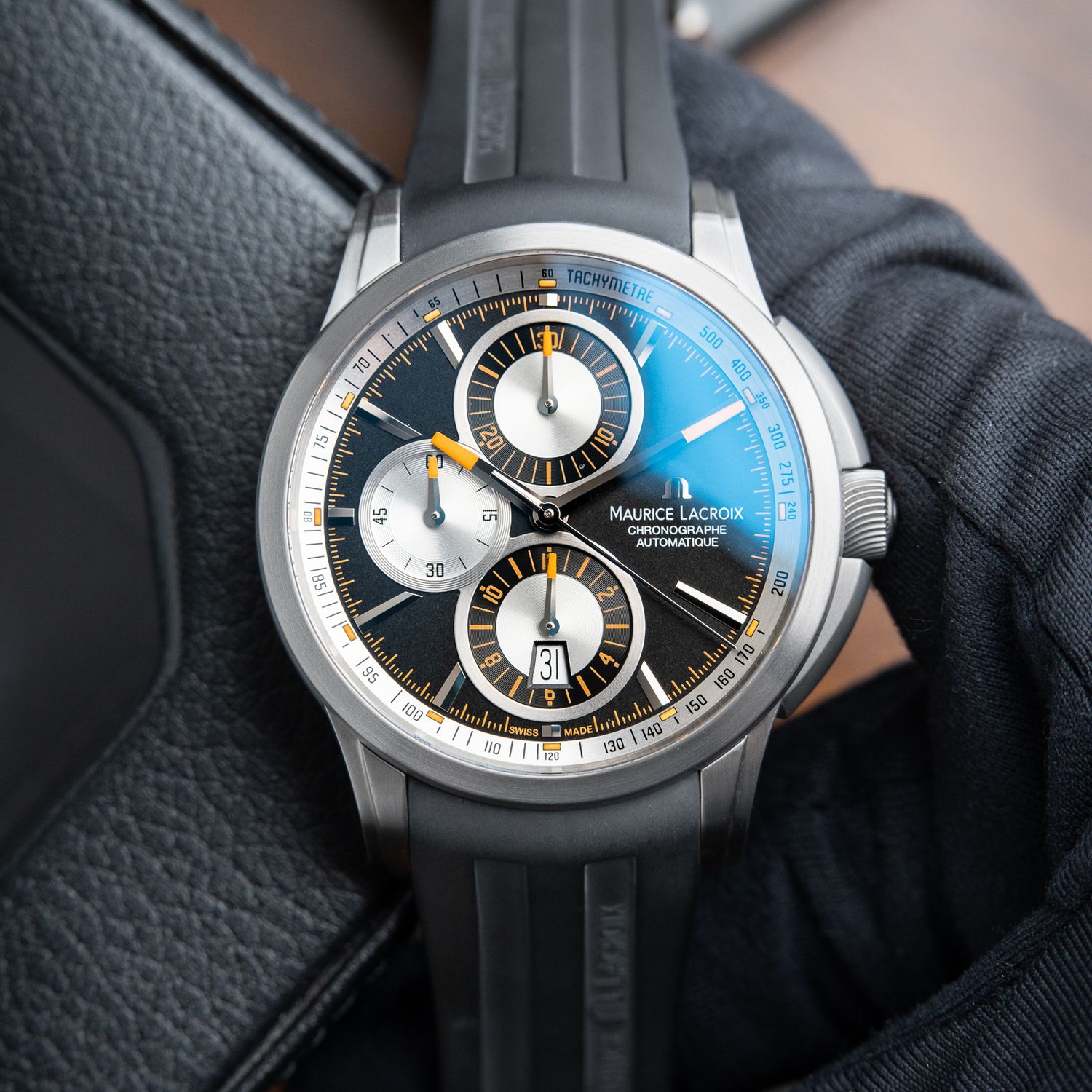 Maurice Lacroix Pontos Chronographe Titanium Black Dial PT6188 Automatic 43