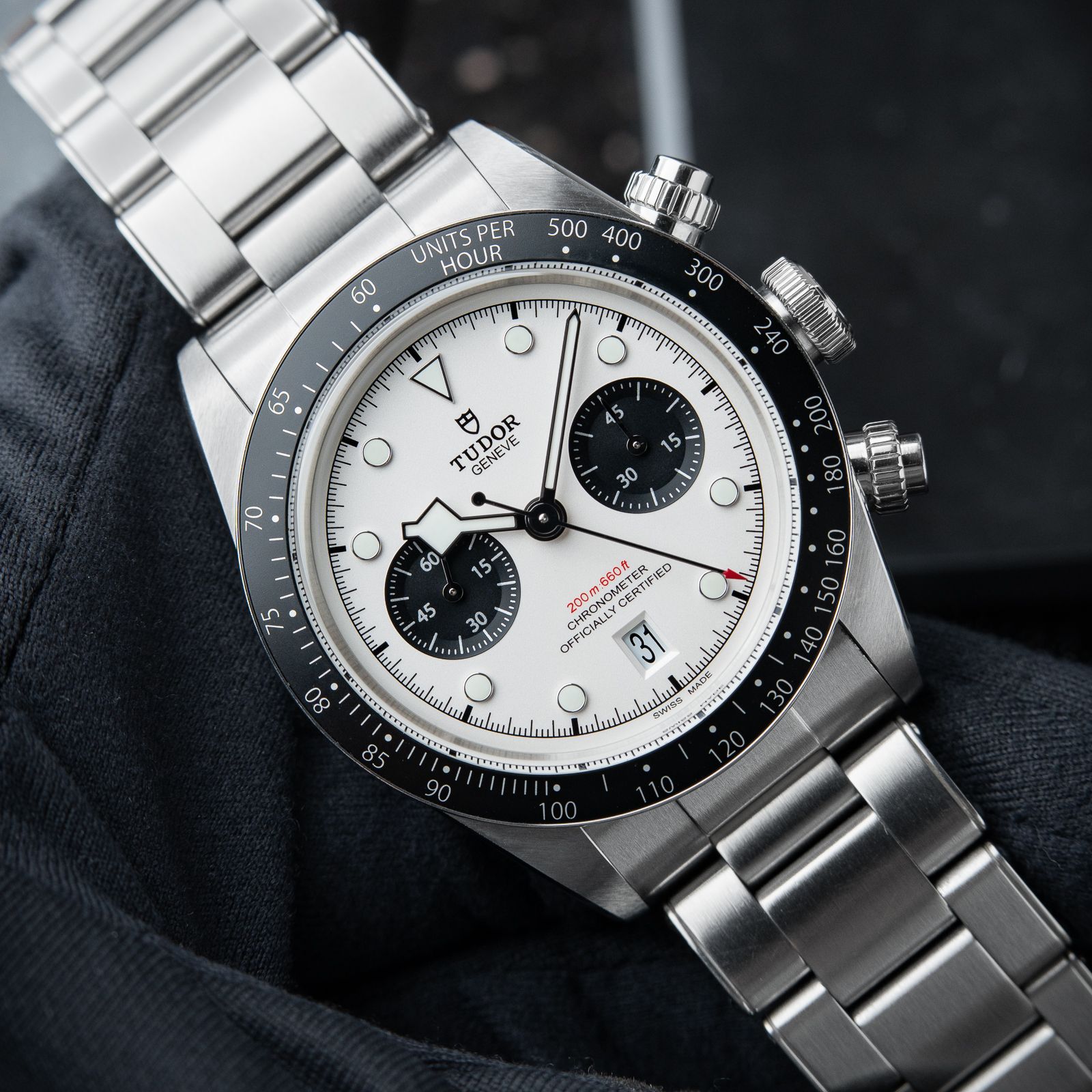 Tudor Black Bay Chrono Chronograph Panda 2023 Steel White Dial Bezel 41mm