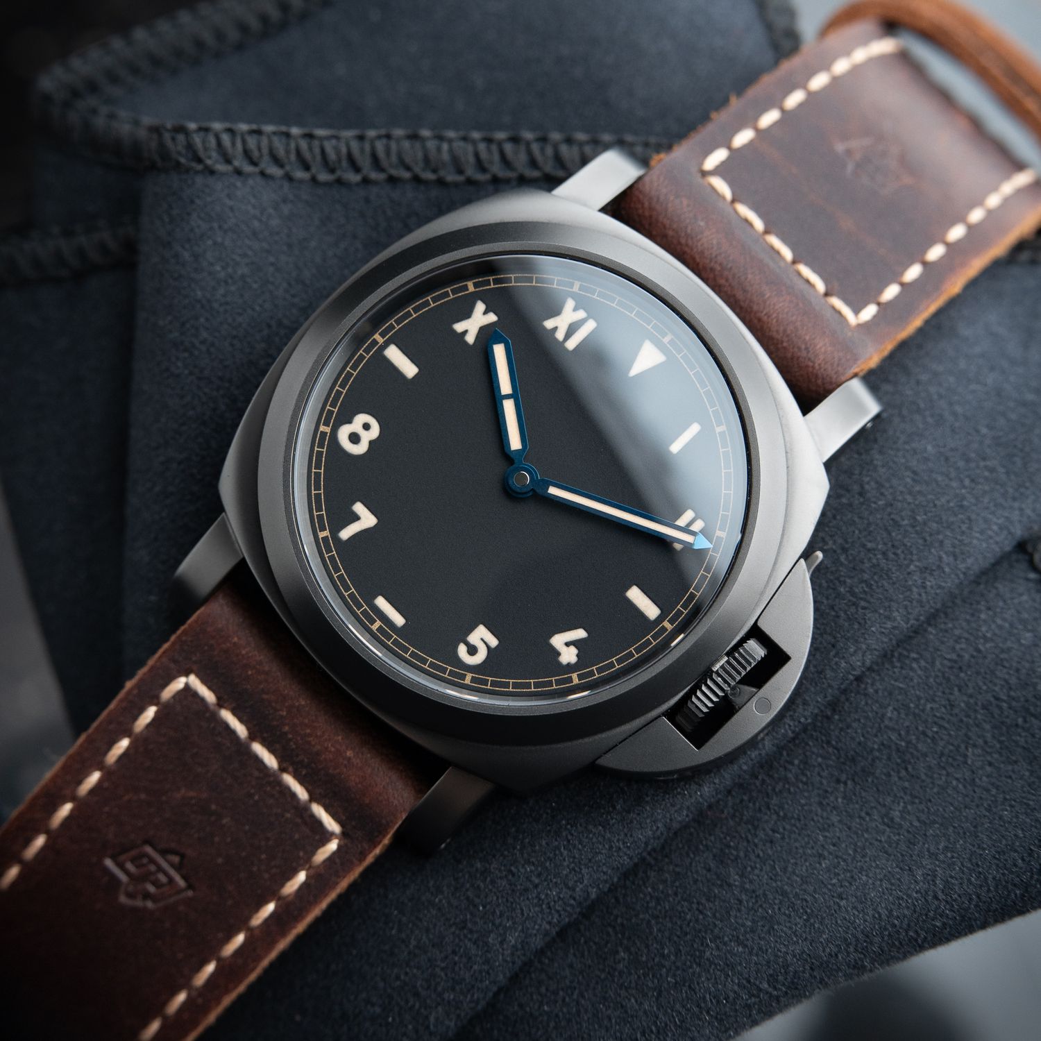 Panerai Luminor California 8 Days DLC Titanium Black Dial Leather