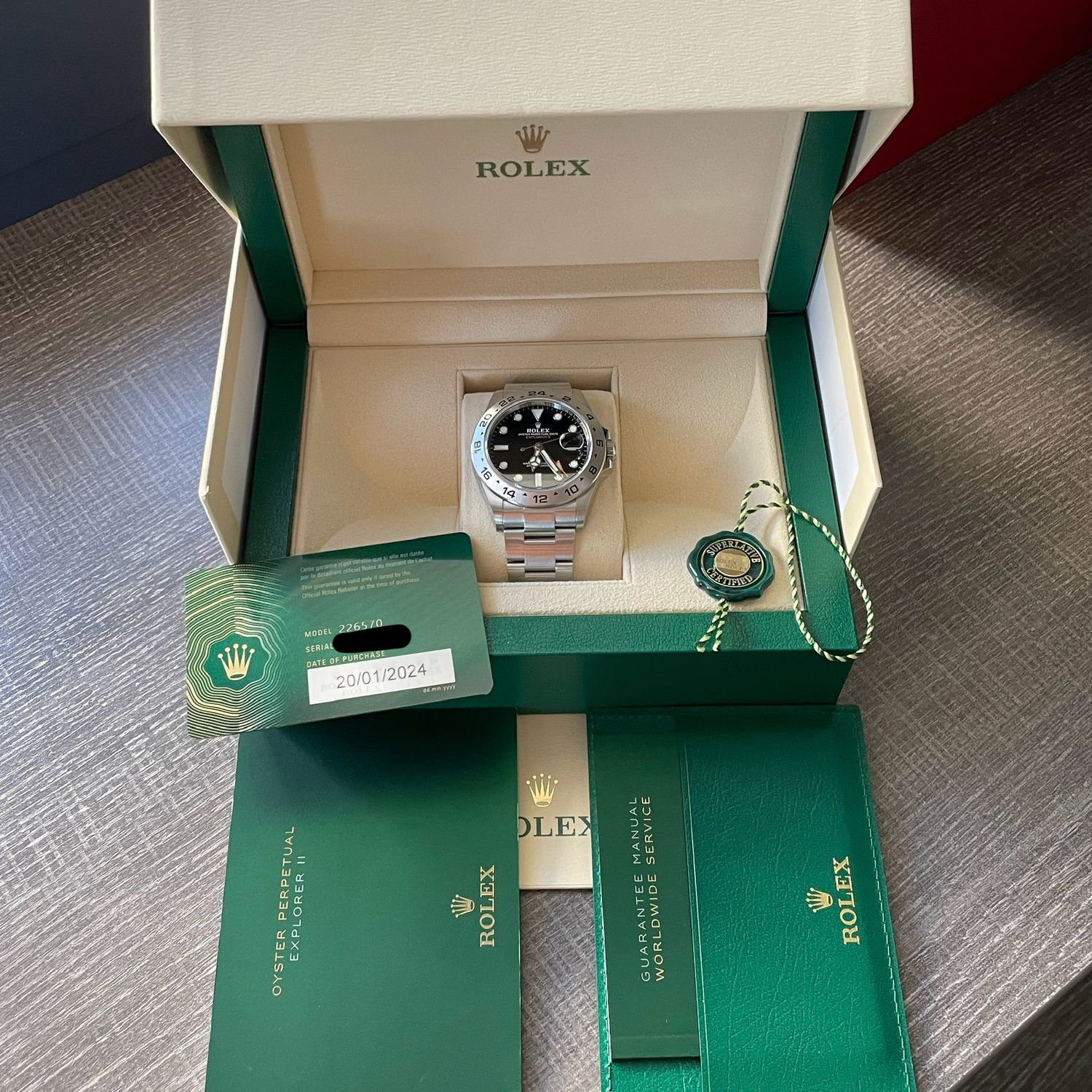 ROLEX 現行BOX セット売り　中古品 Authentic ROLEX Medium Watch Box For Daytona / Submariner Explorer