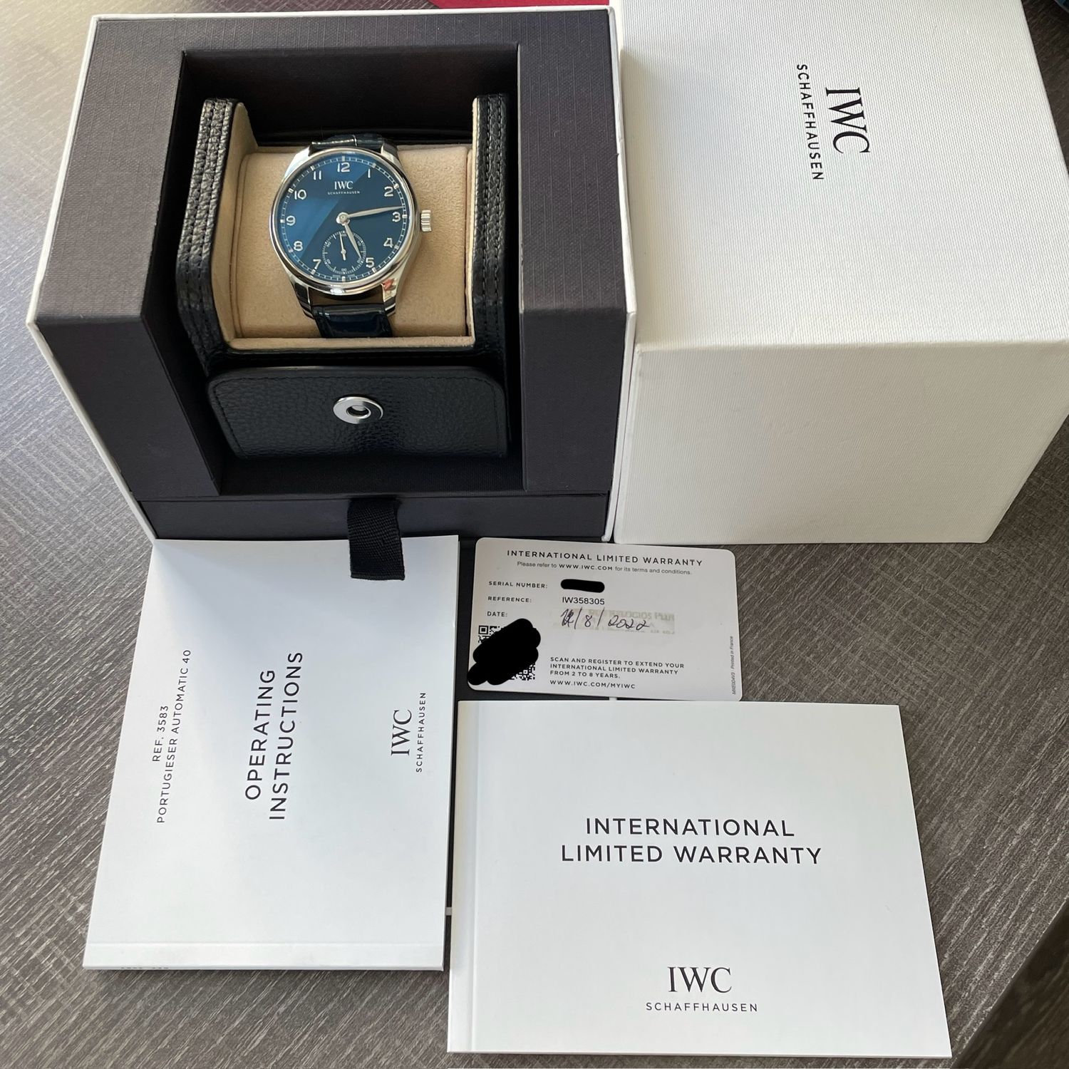 IWC Portuguese Automatic Portugieser Automatic 40mm Blue Dial