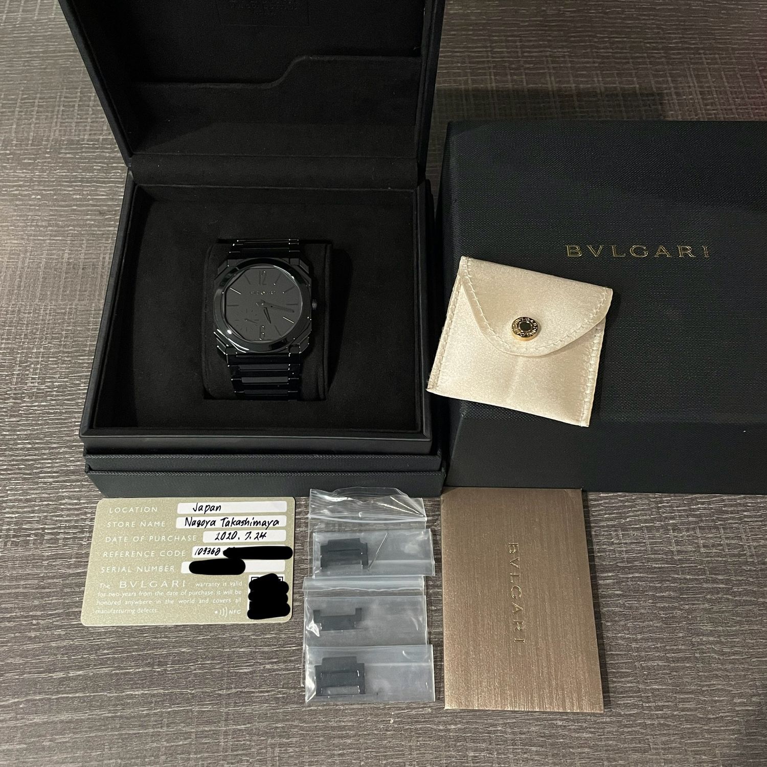 BVLGARI Bulgari Octo Finissimo Black Ceramic Dial Bracelet Automatic