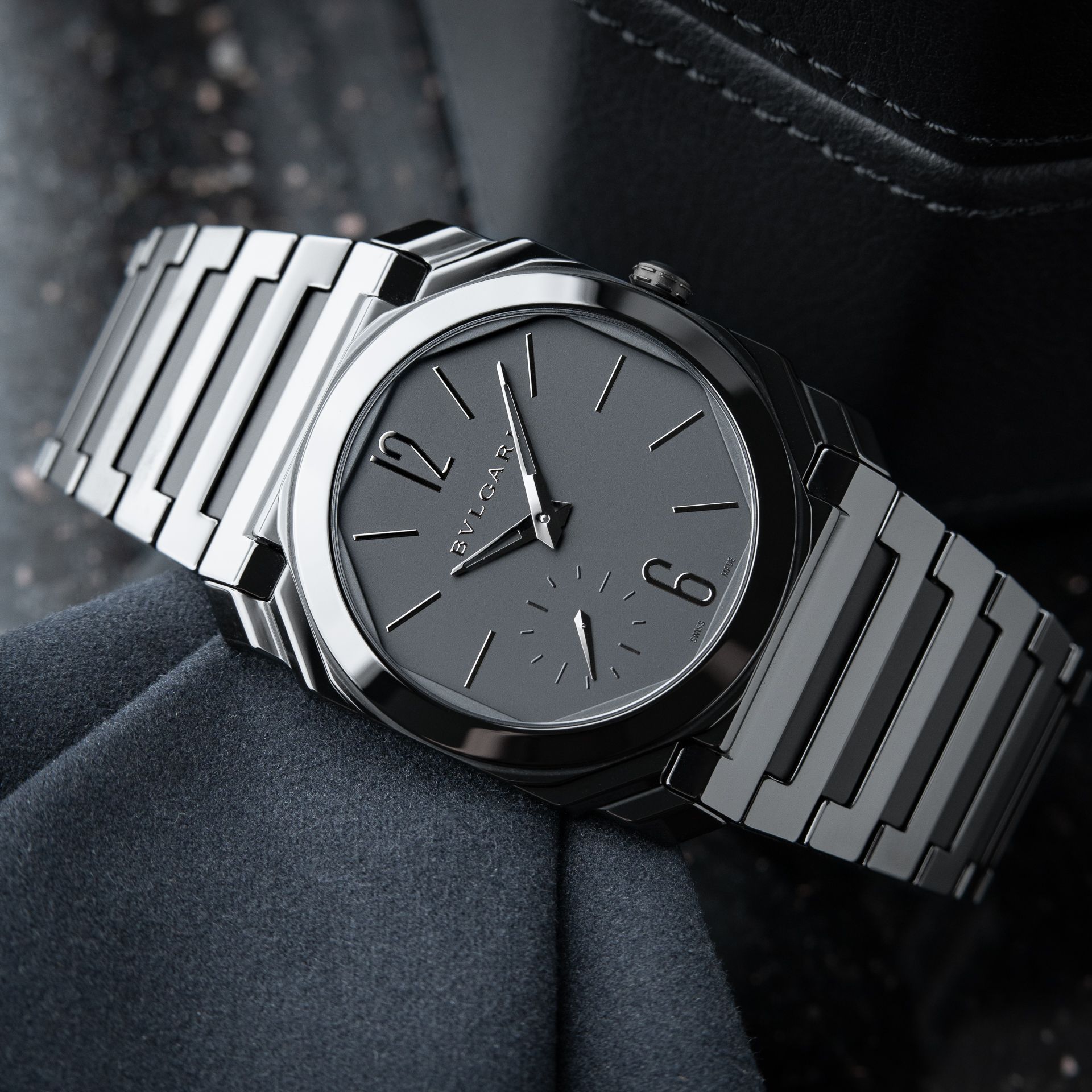 BVLGARI Bulgari Octo Finissimo Black Ceramic Dial Bracelet Automatic