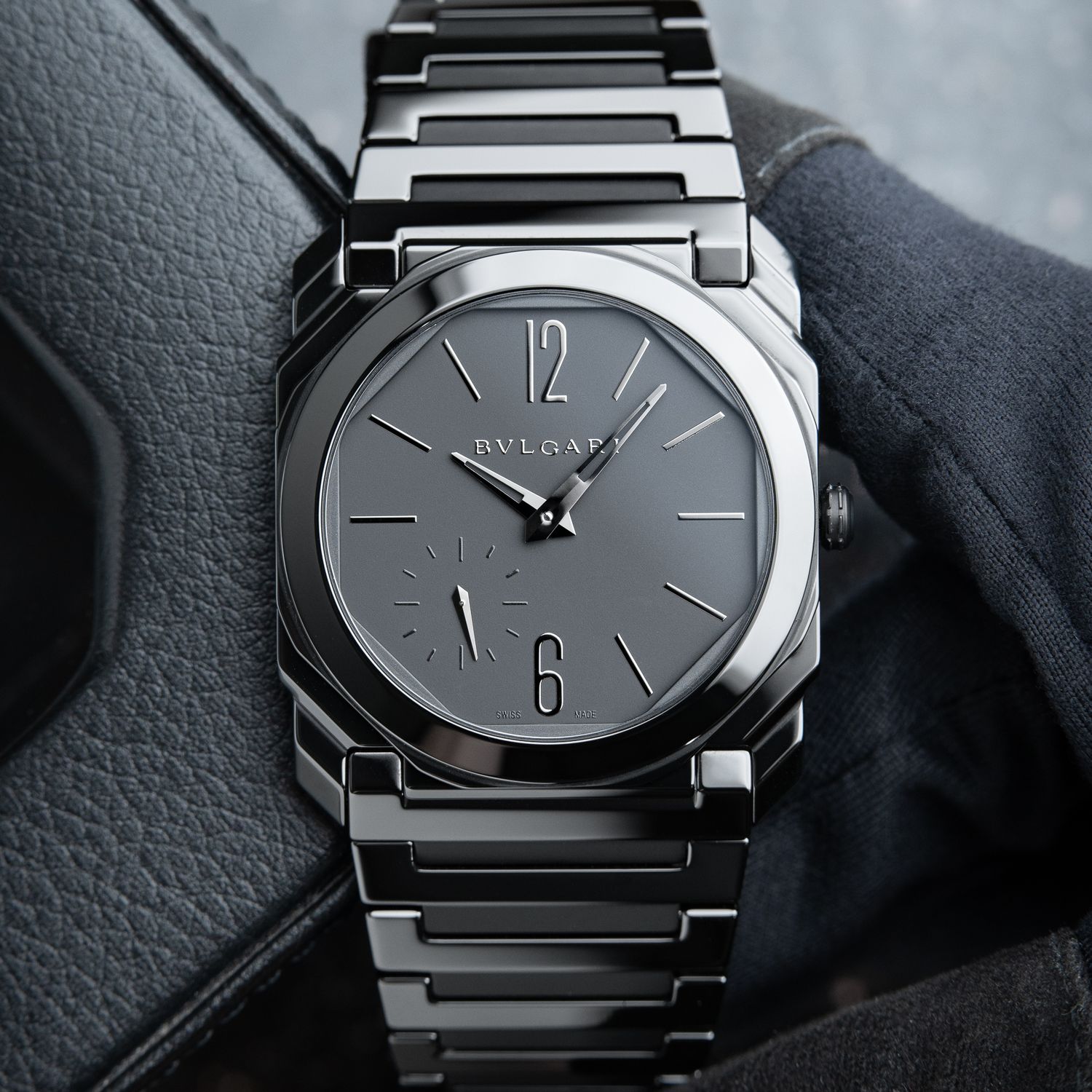 BVLGARI Bulgari Octo Finissimo Black Ceramic Dial Bracelet Automatic