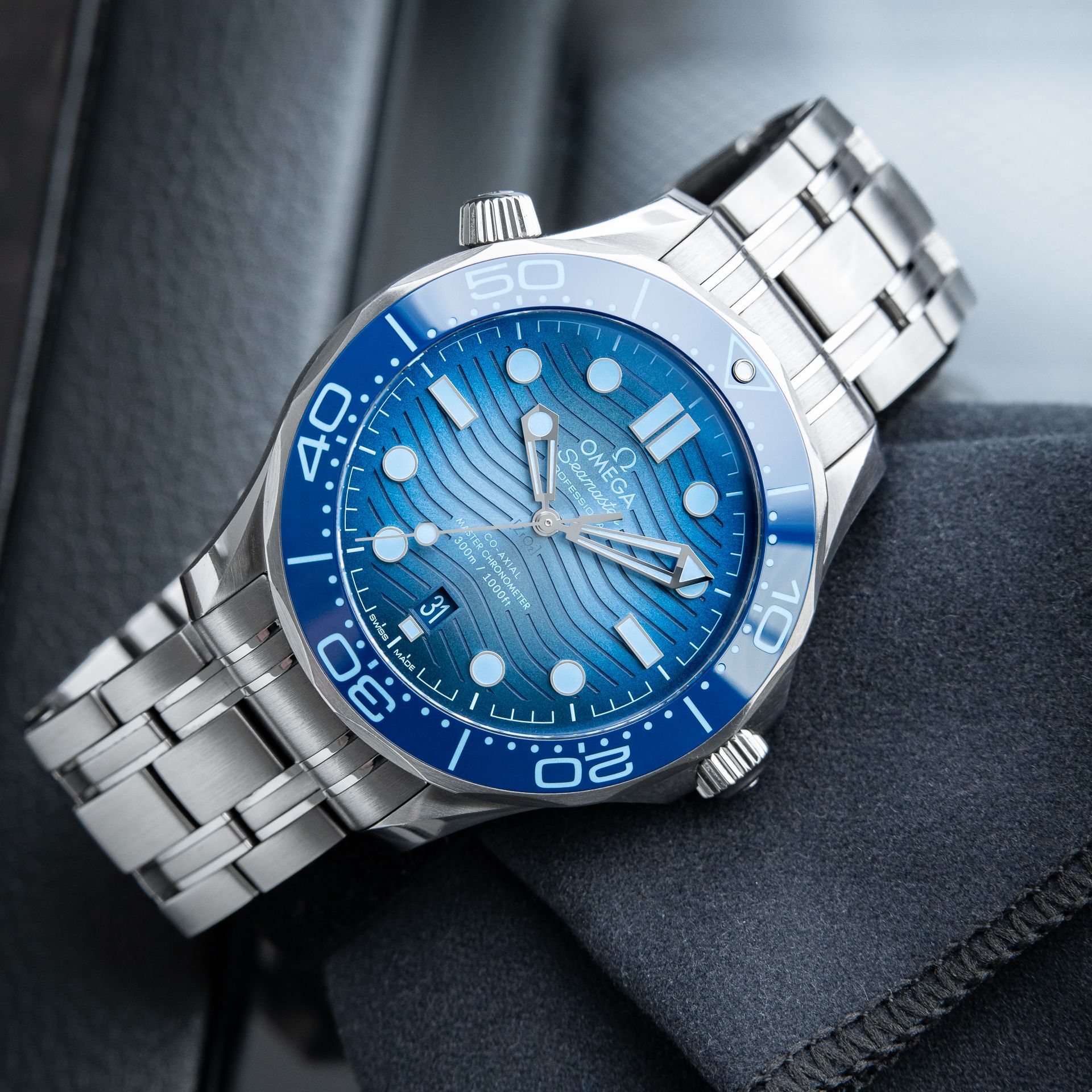 Omega Seamaster SMP 5/2024 Summer Blue Diver 300M Ceramic Steel Bracelet