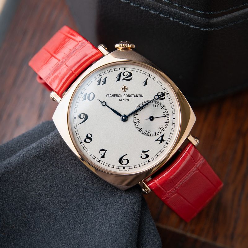 Vacheron Constantin Historiques American 1921 36.5 Rose Gold Leather Set