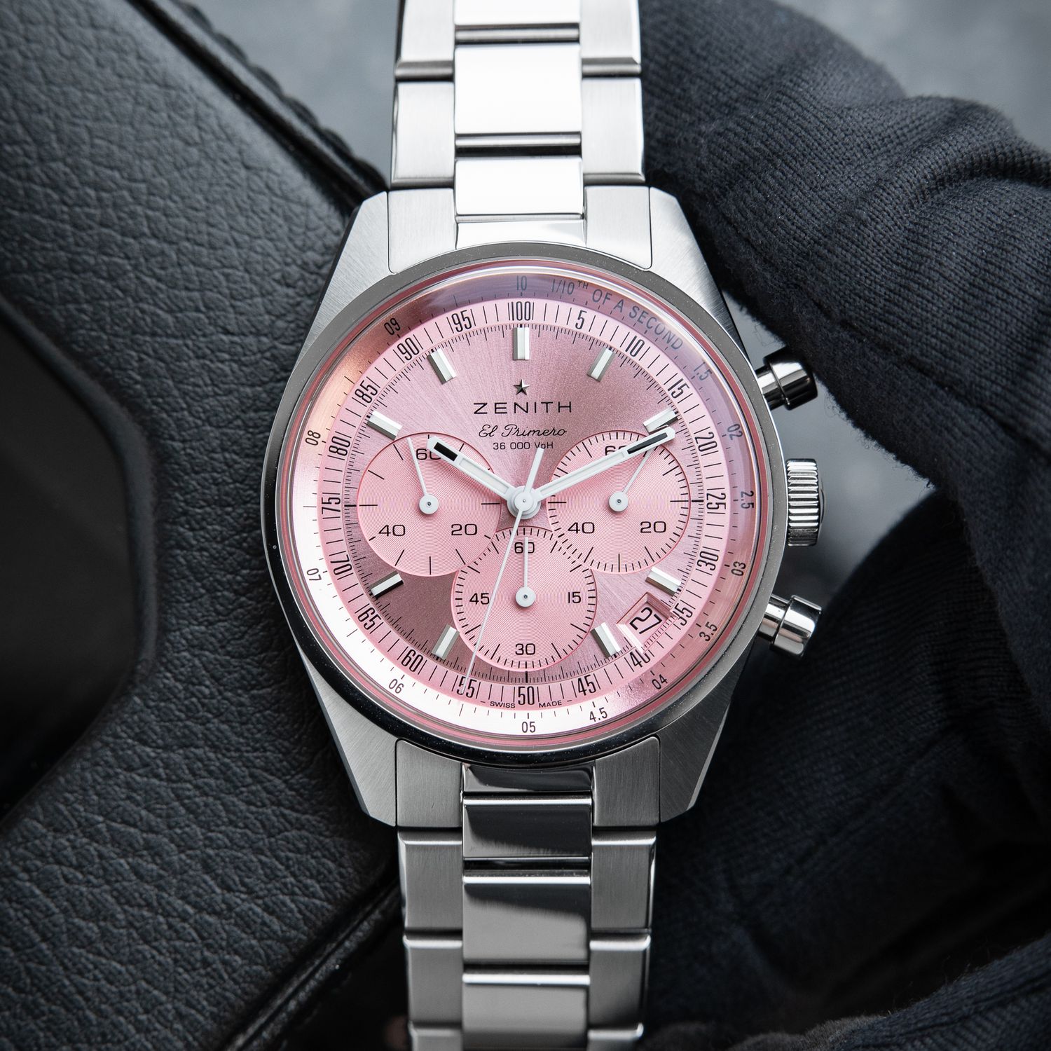 Zenith Chronomaster Original RARE Edition Pink Dial El Primero Chronograph