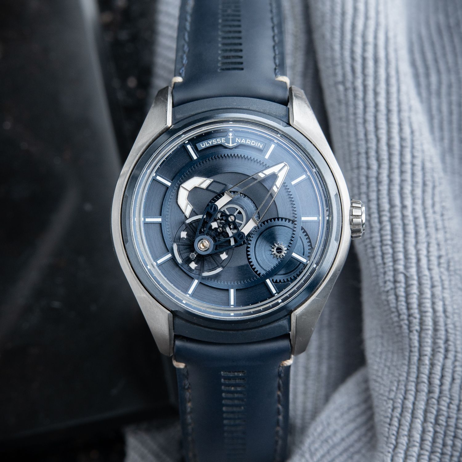 Ulysse Nardin Freak X PVD Titanium Blue Dial Leather Automatic 43mm