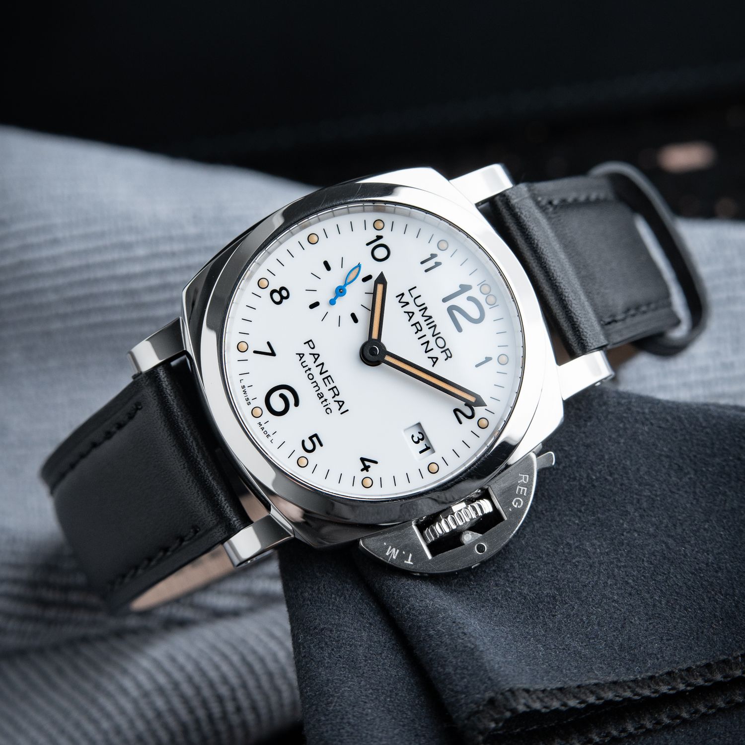 Panerai Luminor Marina 1950 3 Days Automatic White Steel Leather Automatic Pam1523