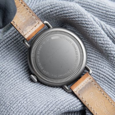 Bell & Ross WW1-92 Heritage Black Dial Steel Leather Automatic 45mm