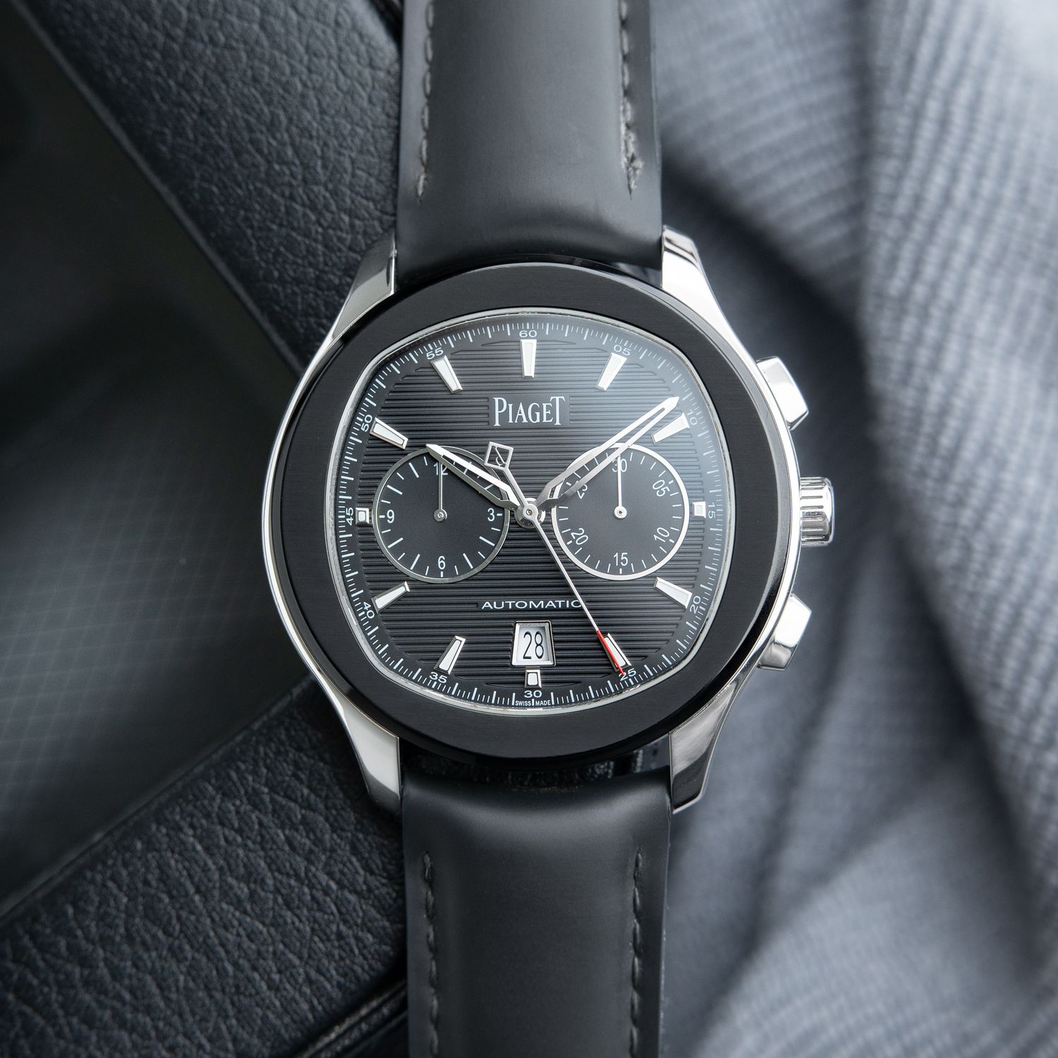 Piaget Polo S Limited Edition Chronograph Black Dial DLC Steel Grey 42mm