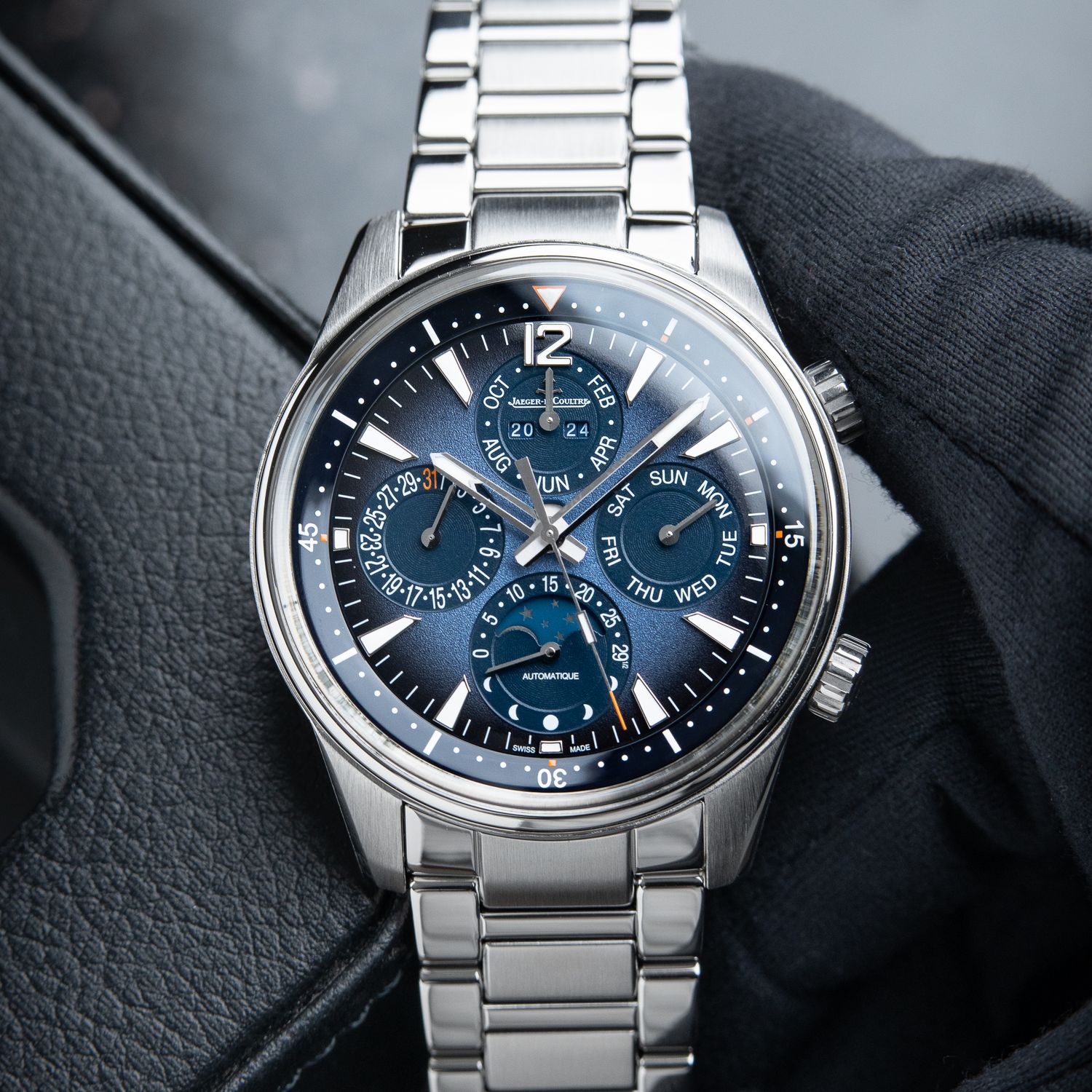 Jaeger-LeCoultre Polaris Perpetual Calendar Blue Dial Steel Bracelet 42mm