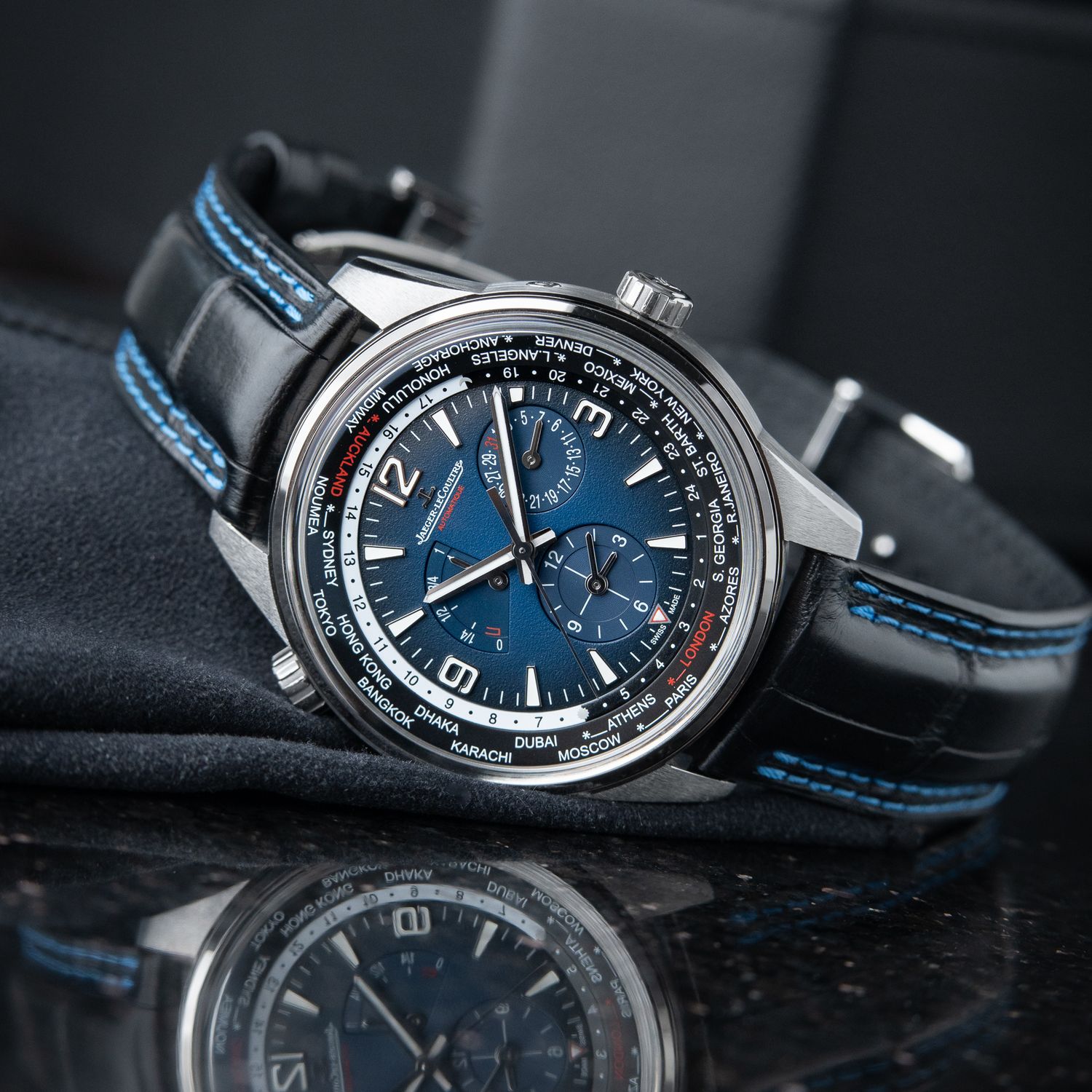 Jaeger-LeCoultre Polaris Geographic World Time RARE Limited Edition Blue