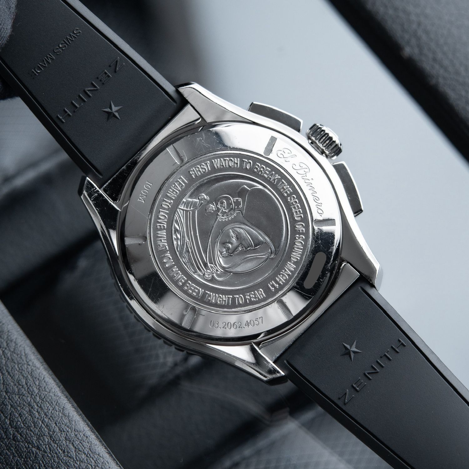 Zenith El Primero Stratos 1/10th Flyback Chronograph Steel Silver