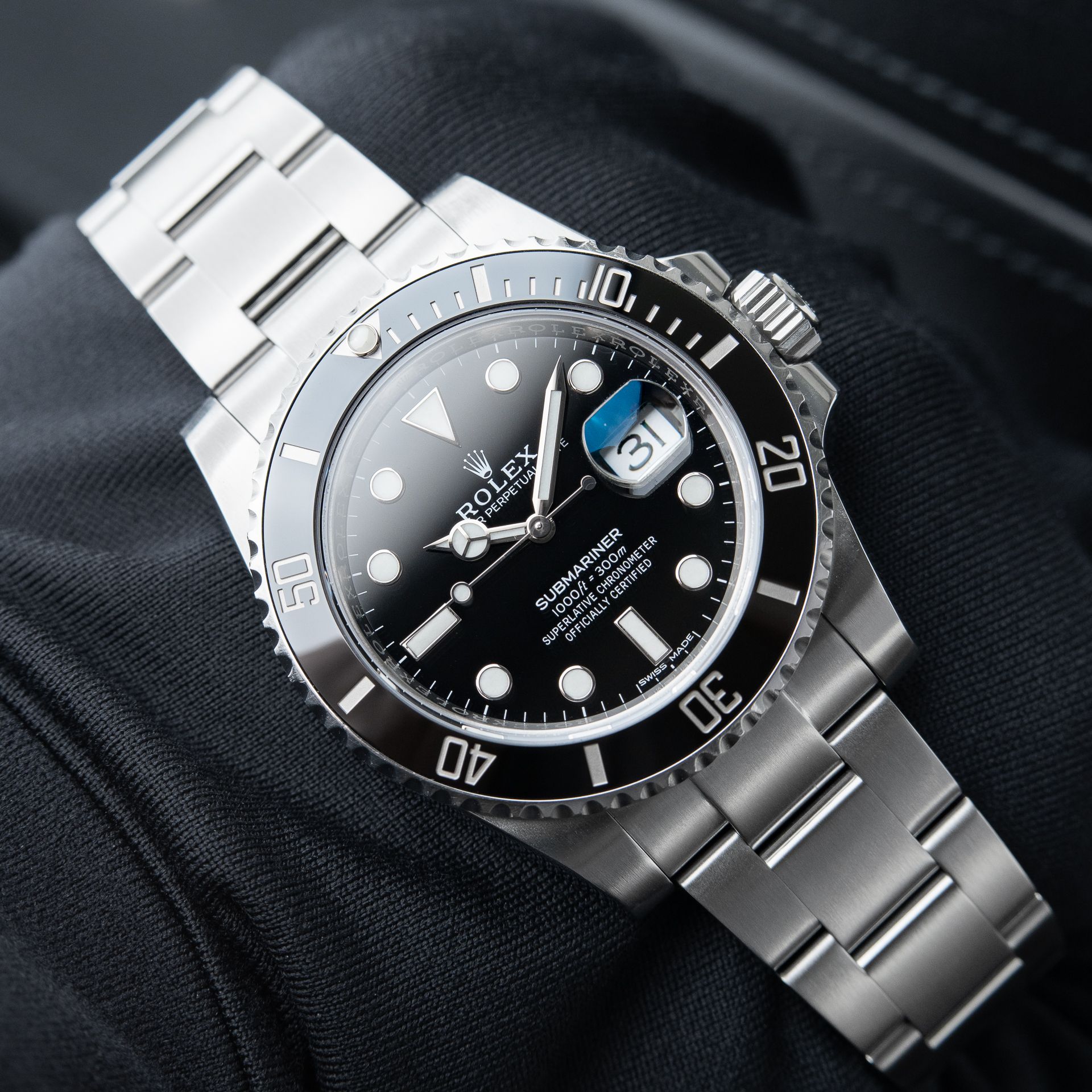Rolex Submariner Date 2019 Diver Black Ceramic Bezel Steel Bracelet 40mm