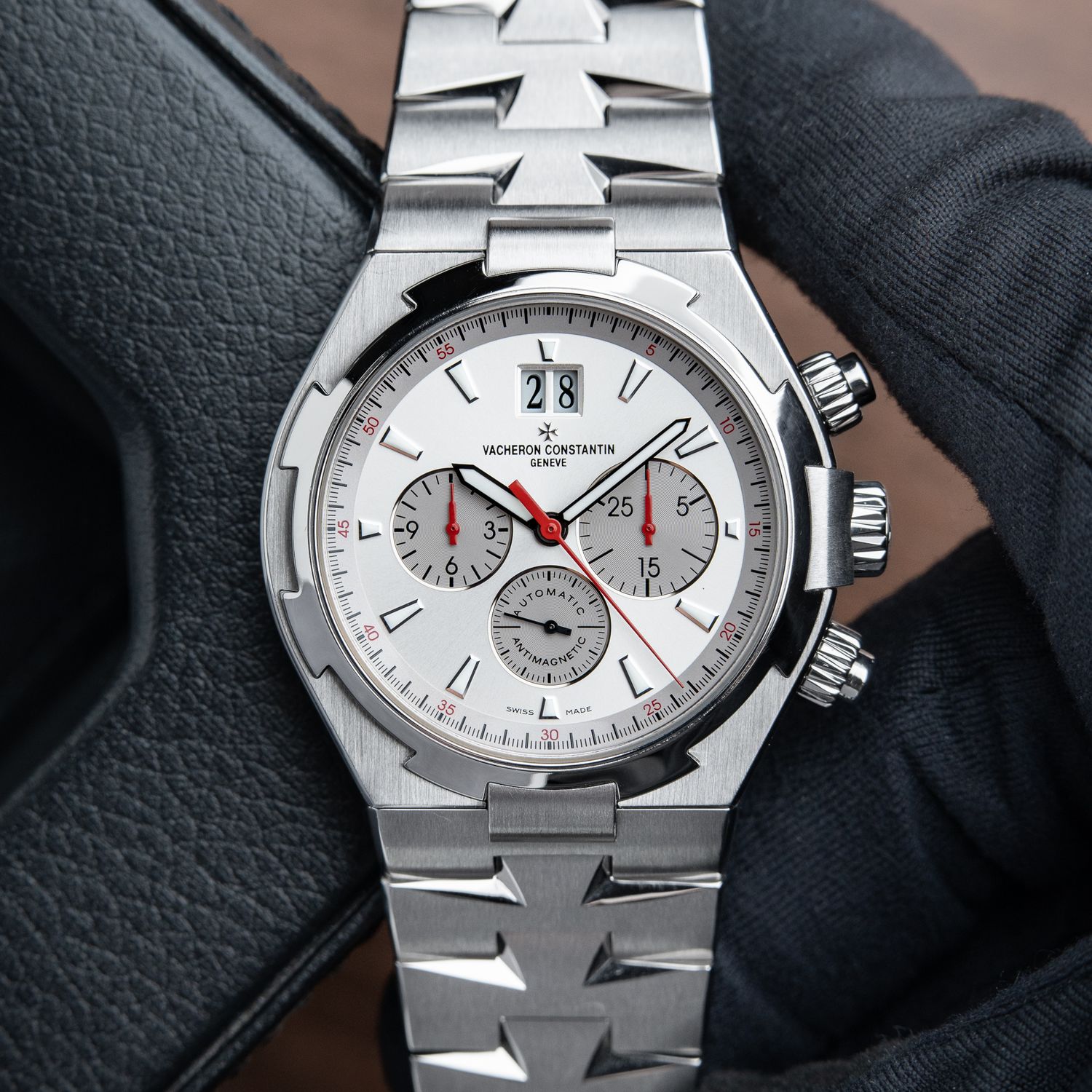 Vacheron Constantin Overseas Limited Edition Chronograph Silver Steel Bracelet