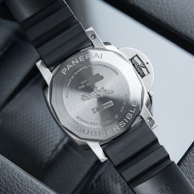 Panerai Submersible Azzurro 300M Black Steel Blue Ceramic Rubber