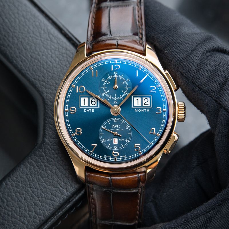 IWC Portugieser Perpetual Calendar Limited Edition Digital Date-Month Chronograph Rose Gold