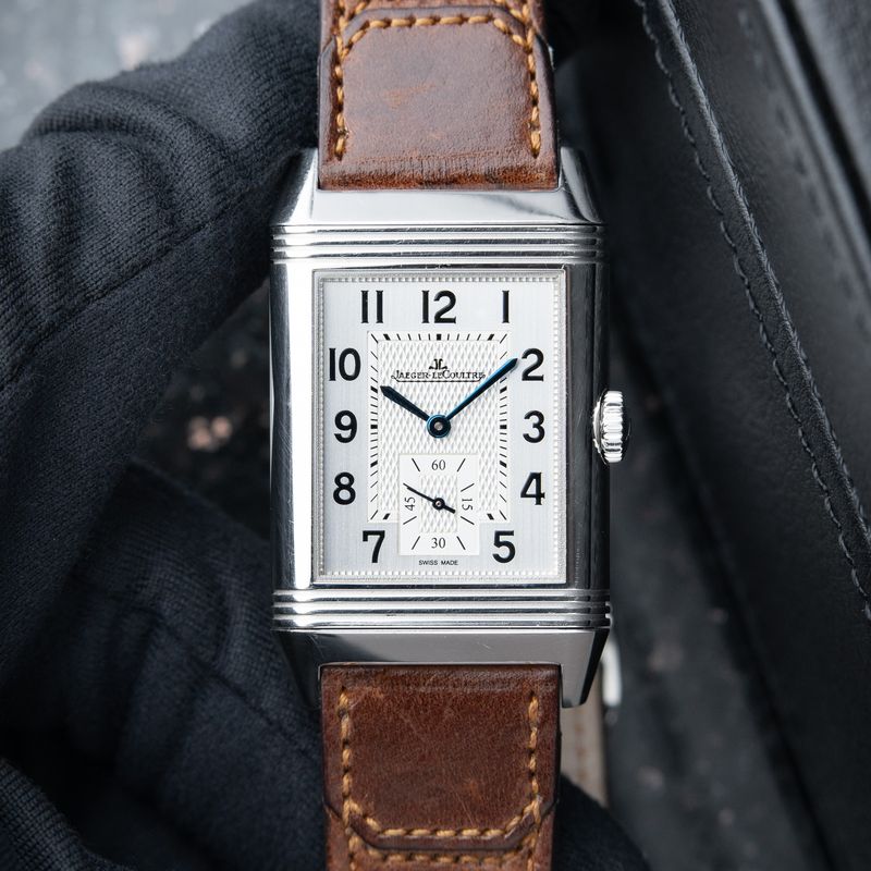 Jaeger-LeCoultre Reverso Classic Duoface Small Seconds Black Silver Steel