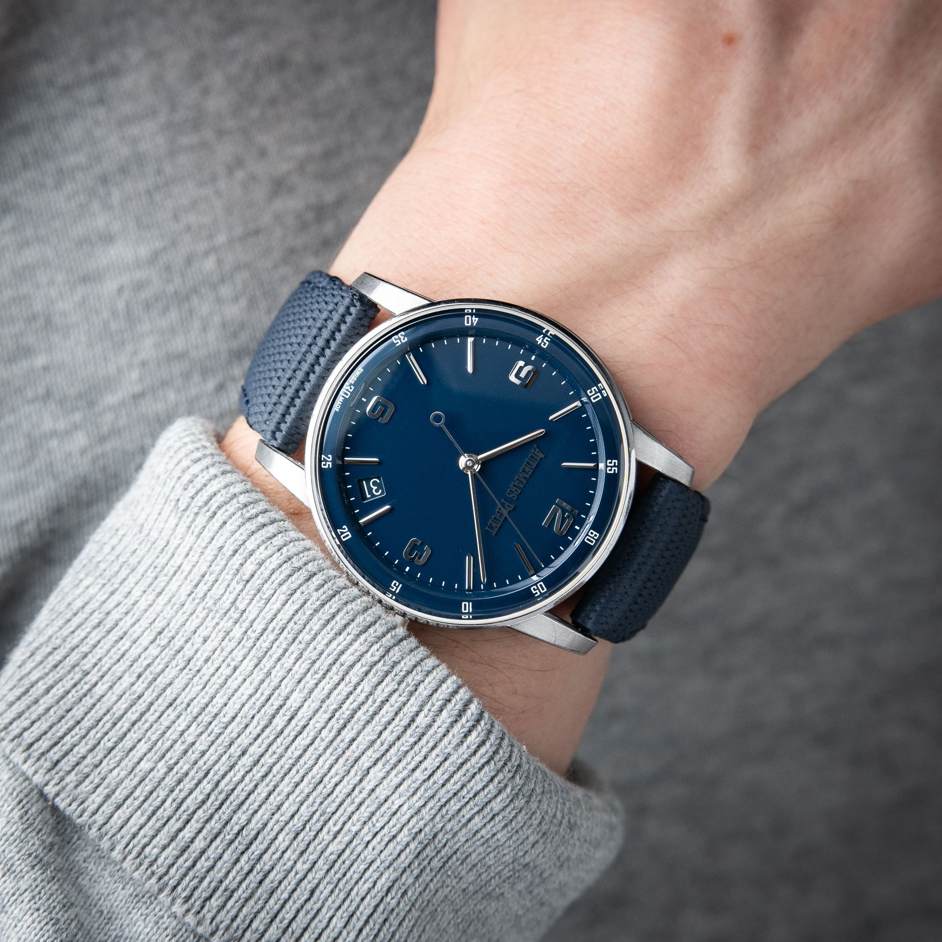 Audemars Piguet Code 11.59 Blue Dial White Gold Date Automatic 4302 W/Card