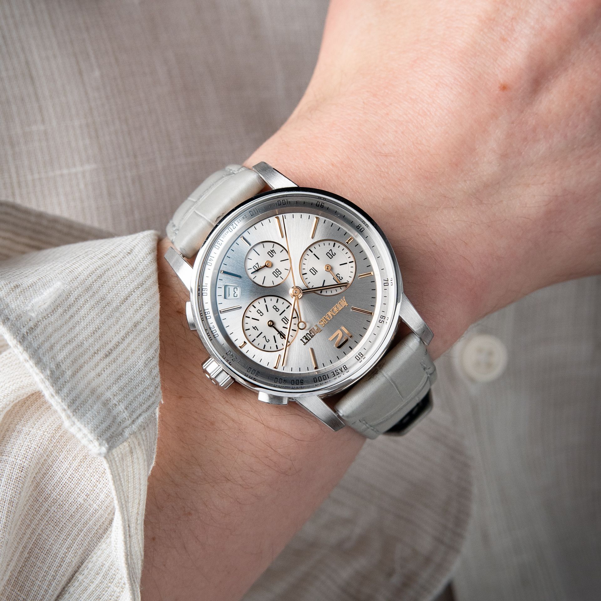 Audemars Piguet Code 11.59 SERVICED Chronograph White Rose Gold Silver 41