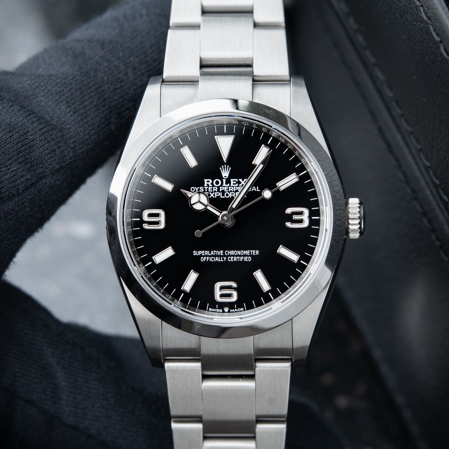 Rolex Explorer 1 Oyster Perpetual 36mm Black Dial Steel Bracelet Automatic