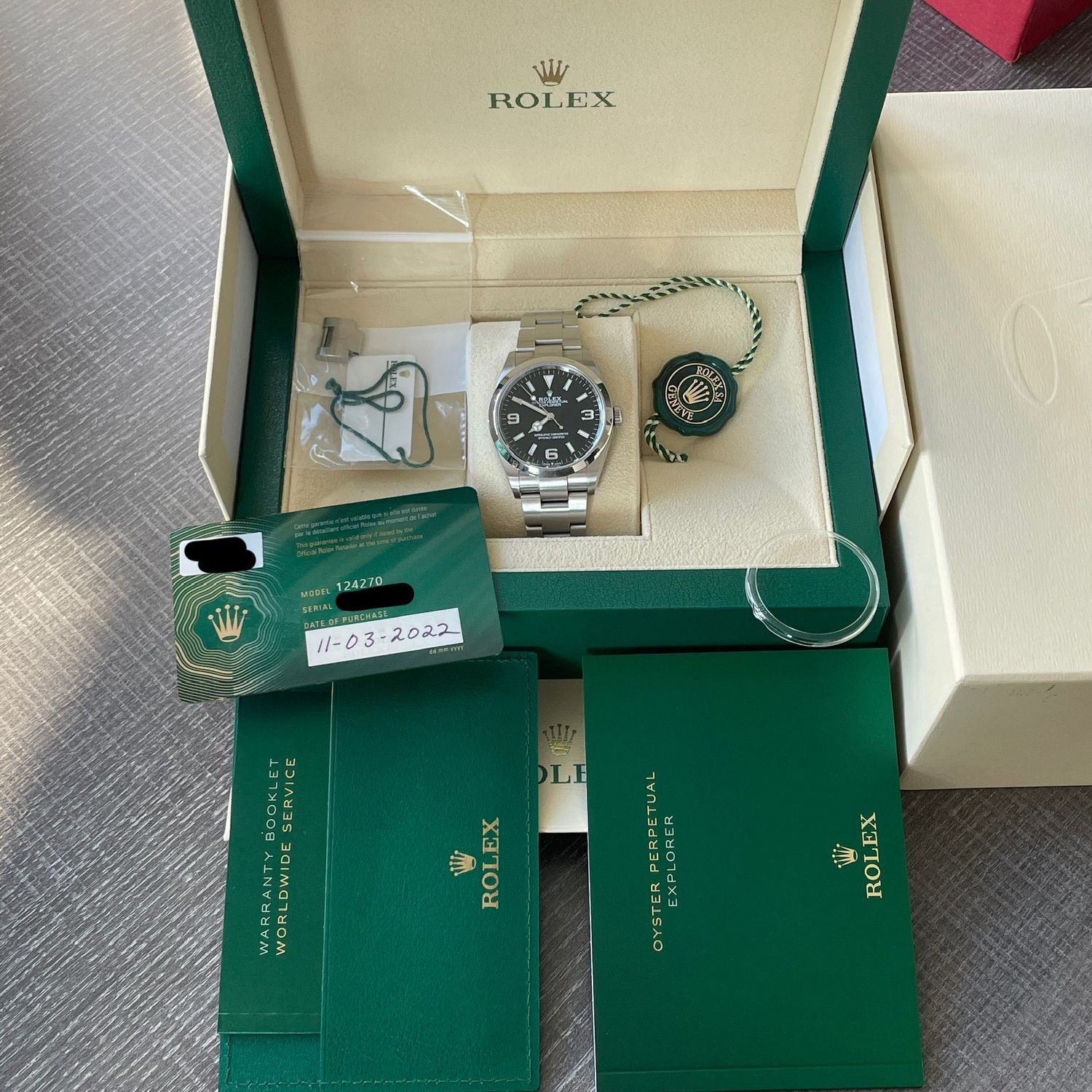 Rolex Explorer 1 Oyster Perpetual 36mm Black Dial Steel Bracelet