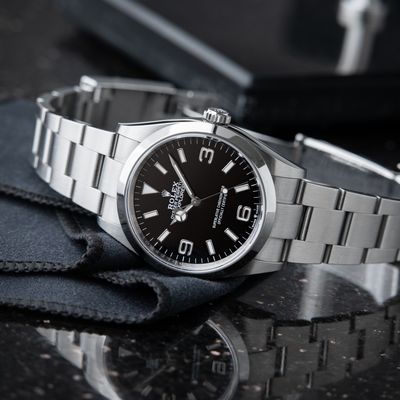 Rolex Explorer 1 Oyster Perpetual 36mm Black Dial Steel Bracelet