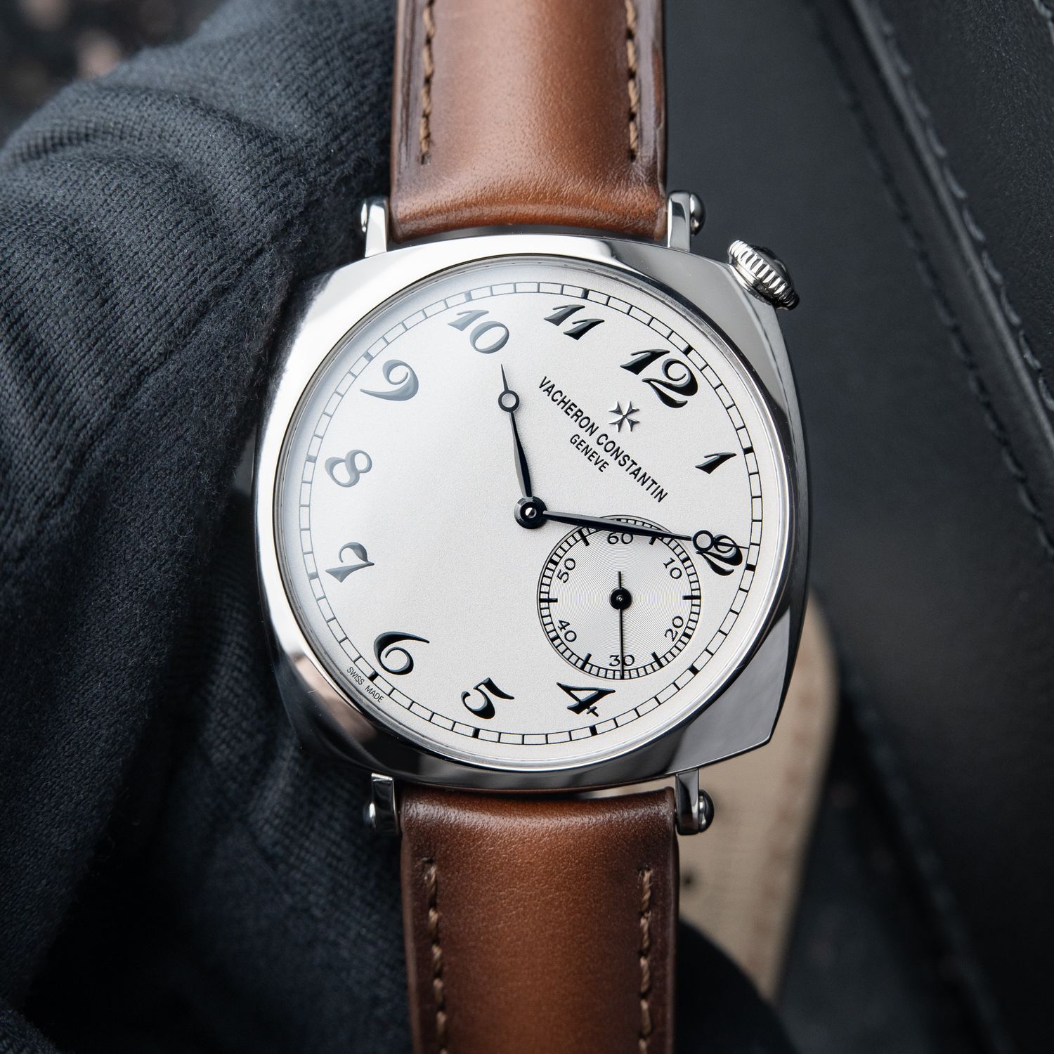 Vacheron Constantin Historiques American 1921 36.5 White Gold Leather Set