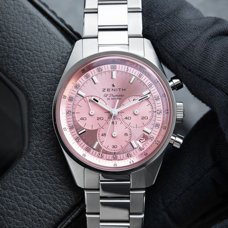 Zenith Chronomaster Original RARE Edition Pink Dial El Primero Chronograph