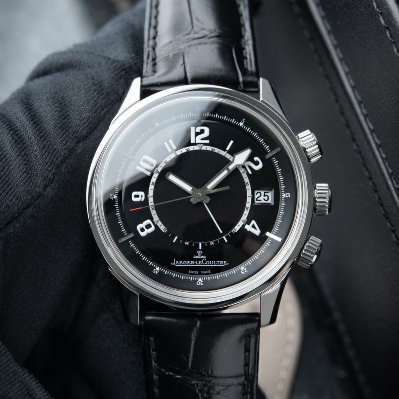 Jaeger-LeCoultre AMVOX 1 Aston Martin Special Edition Black Steel Leather