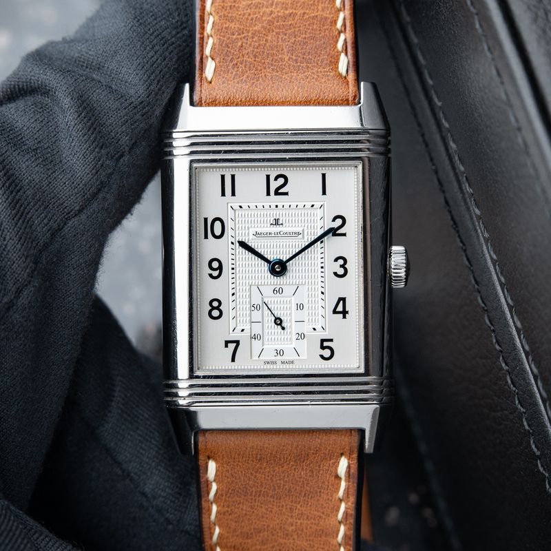 Jaeger-LeCoultre Grande Reverso 976 Manual Exhibition Silver Steel Leather