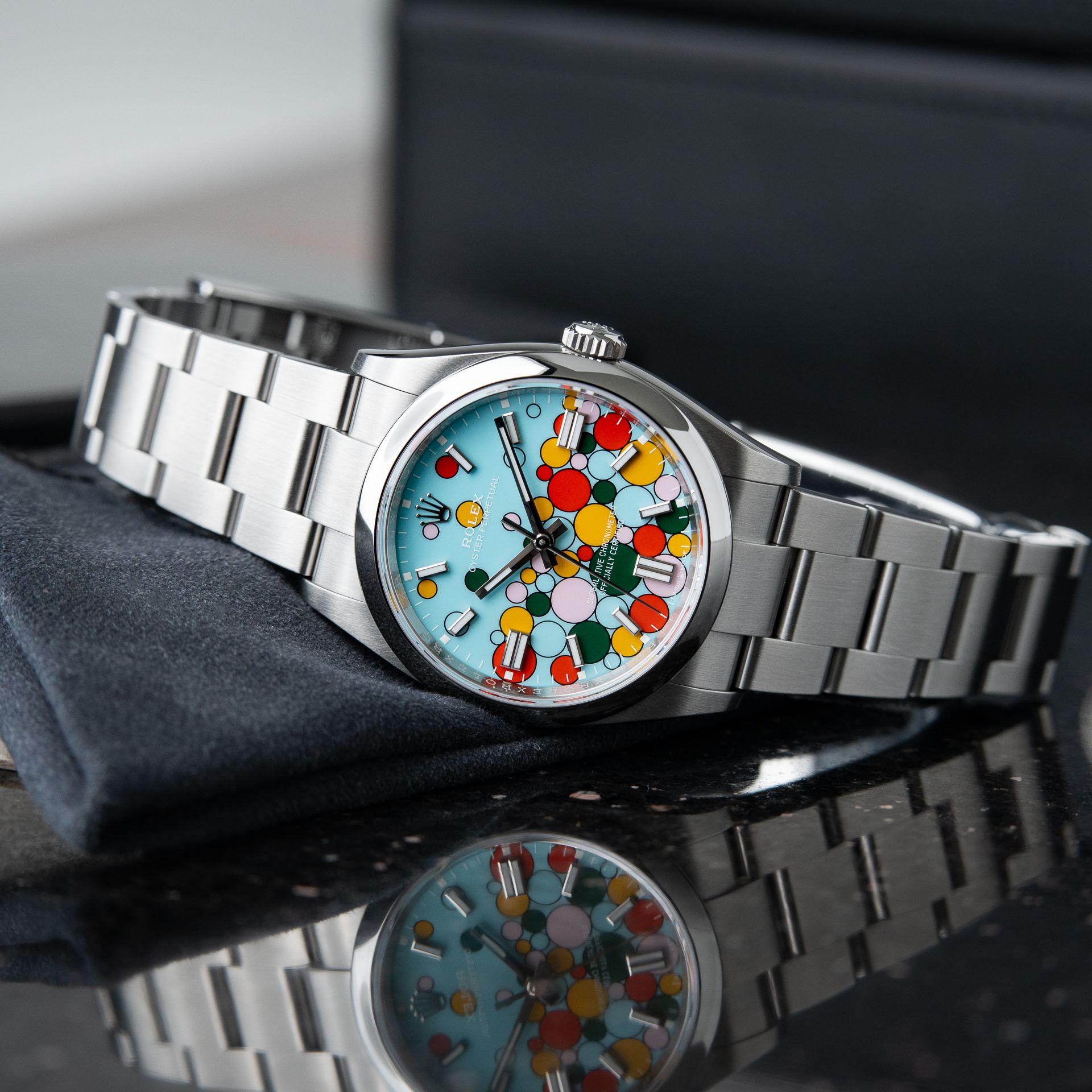 Rolex Oyster Perpetual 36 Celebration Dial 10/2023 Smooth Steel Bracelet