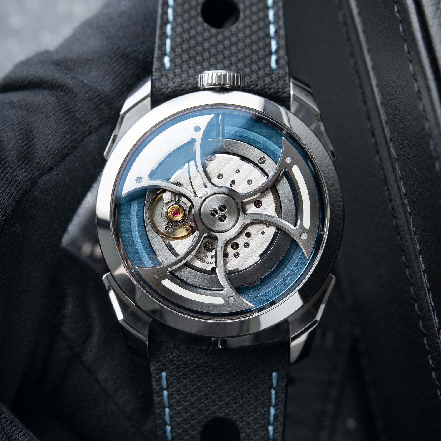 M.A.D. Editions MB&F MAD 1S SWISS Limited Edition Ice Blue UNWORN Steel Automatic