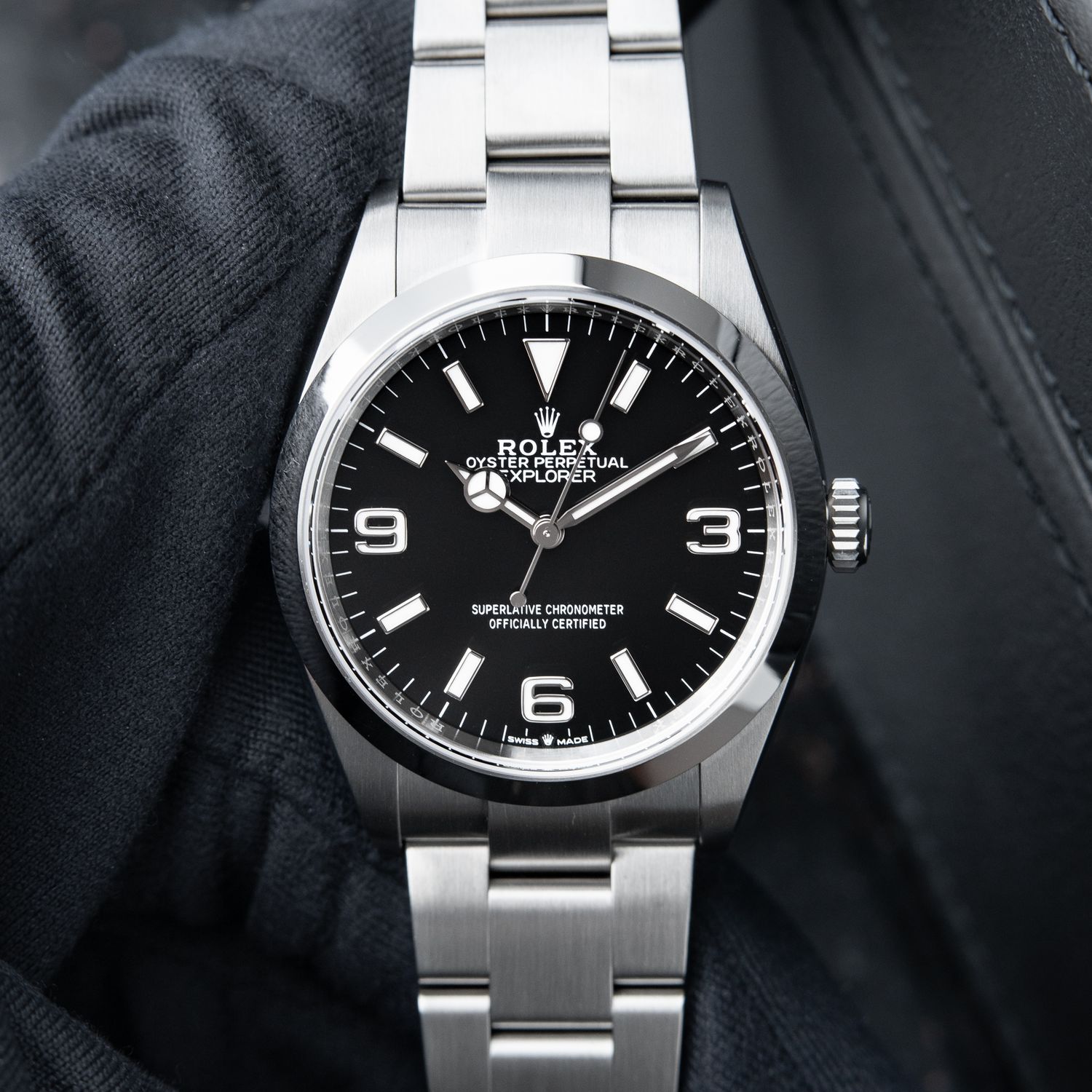Rolex Explorer 1 Oyster Perpetual 36mm Black Dial Steel Bracelet Automatic