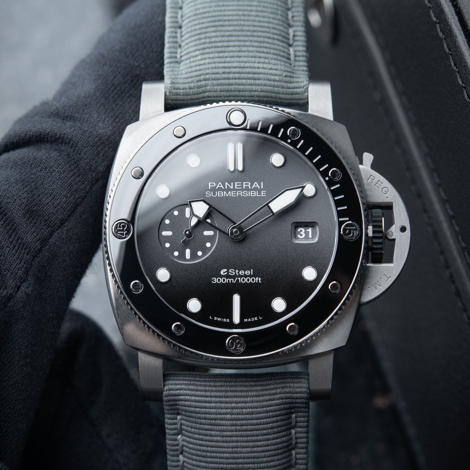 Panerai Luminor Submersible 3/2024 Esteel Grigio Roccia Grey Pam1288 Diver