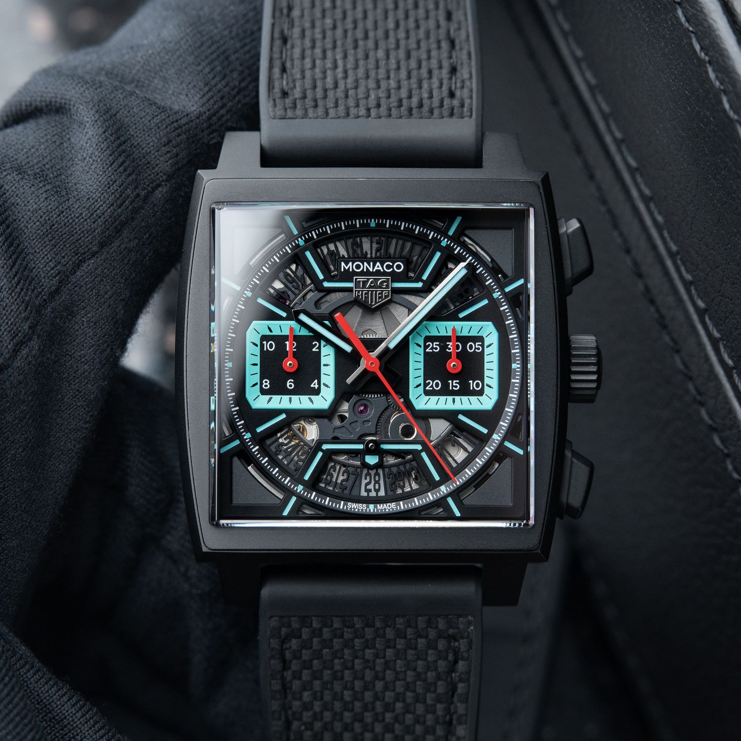 TAG Heuer Monaco 2024 Chronograph Skeleton DLC Titanium Black Automatic 39