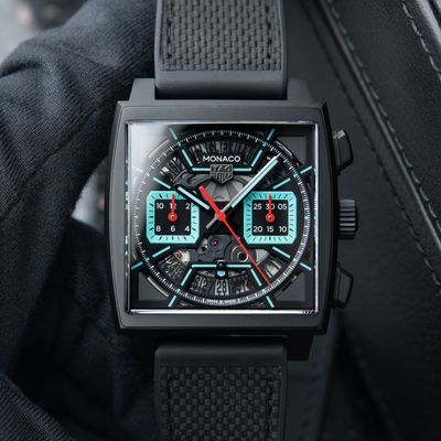 TAG Heuer Monaco 2024 Chronograph Skeleton DLC Titanium Black