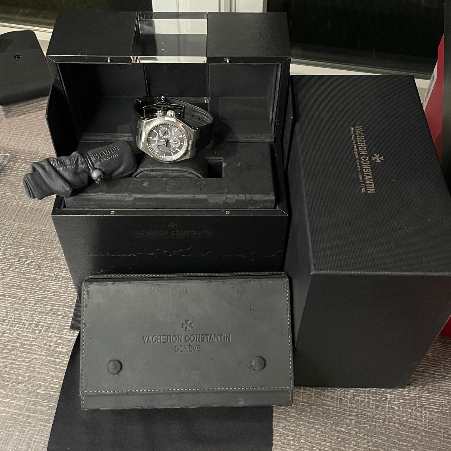 Vacheron Constantin Overseas 47450 Dual Time Titanium Steel Grey