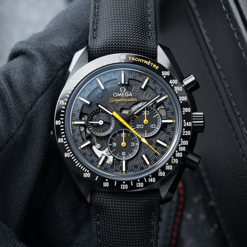Omega Speedmaster Dark Side Of The Moon Apollo 8 STRAPS Black Ceramic DSOM