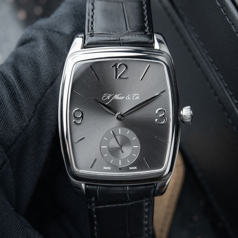 H.Moser & Cie. Pioneer Henry Double Hairspring Platinum Grey Ardoise Dial