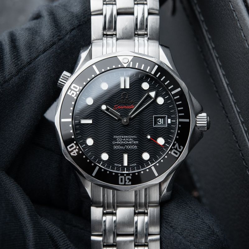 Omega Seamaster Diver 300M Co-Axial Black Dial Ceramic Steel Bracelet 41mm