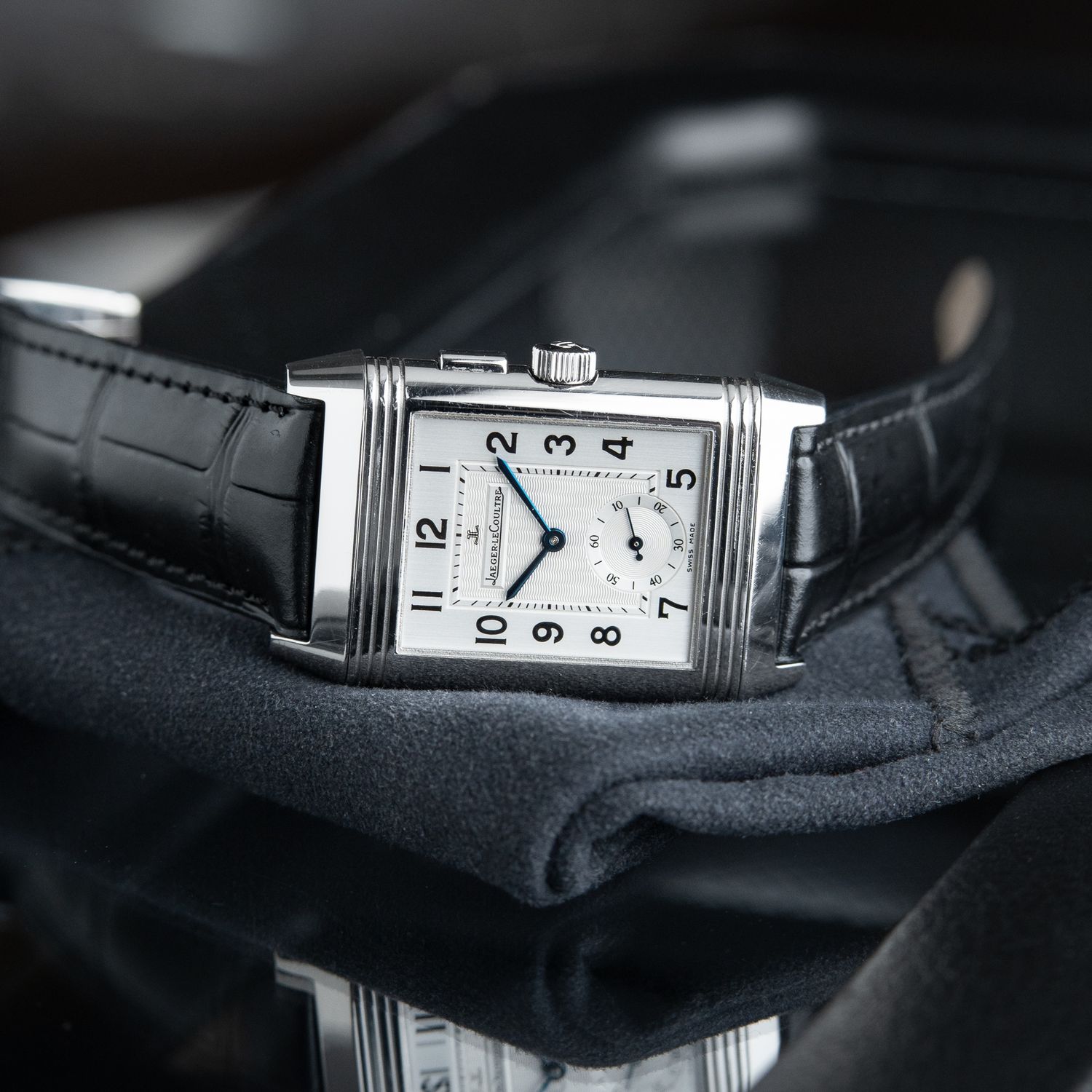Jaeger-LeCoultre Reverso Duoface Silver Grey Black Steel