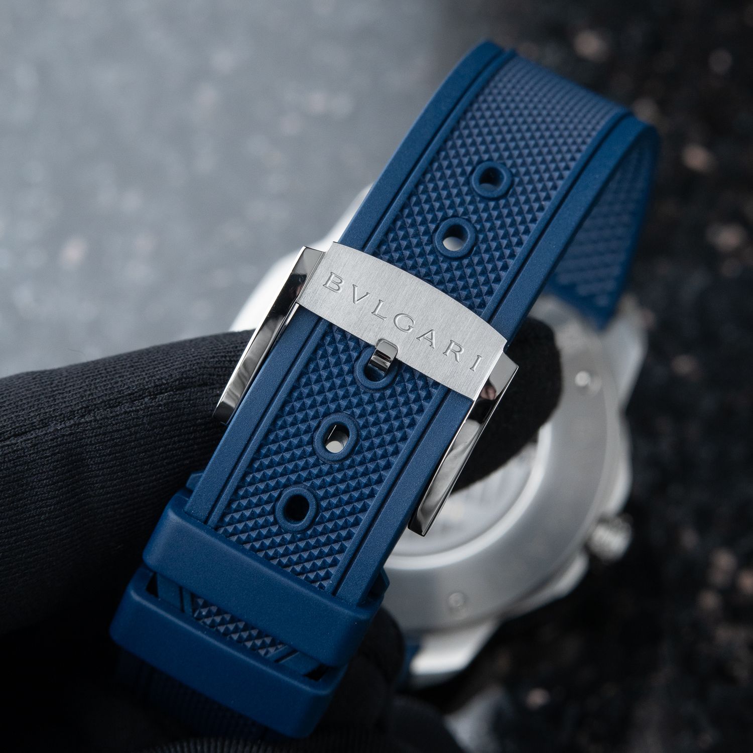 BVLGARI Octo Roma Blue Dial Bracelet STRAP Automatic Bulgari Set 41