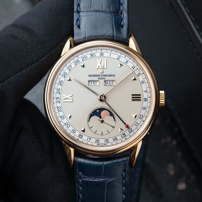 Vacheron Constantin Historiques 1948 Triple Calendar Blue Limited Edition Rose Gold Set