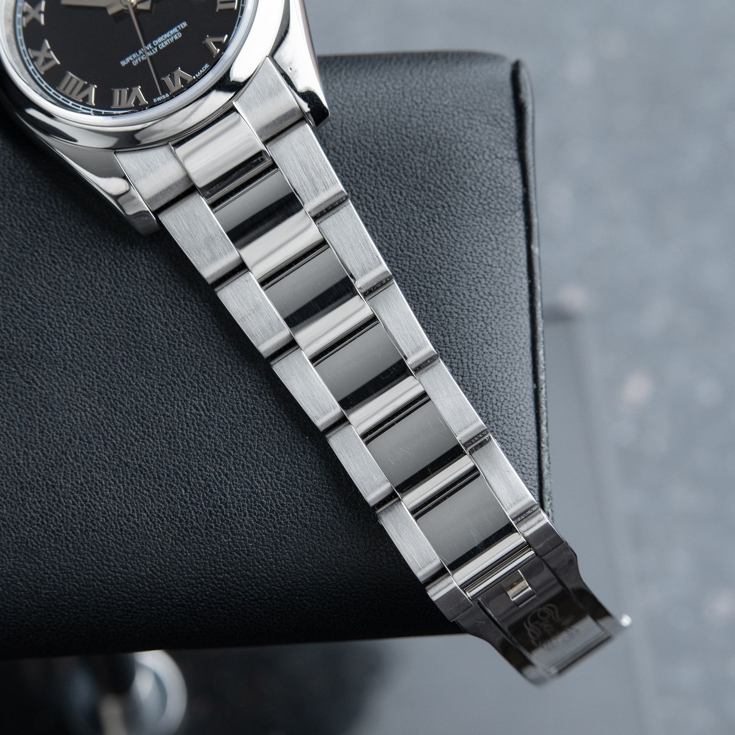 Rolex Datejust 36 Black Roman Dial Steel Oyster Bracelet 116200