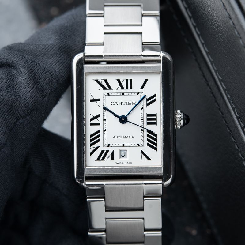 Cartier Tank Solo Extra Large Model Silver Dial Steel Bracelet Automatic